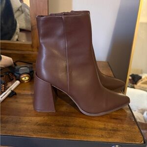 Steven New York Tomas Brown Pointed Booties